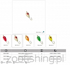 JAXON Mormyszki wolframowe zestaw 5szt. MW-KG 3/4/5mm 